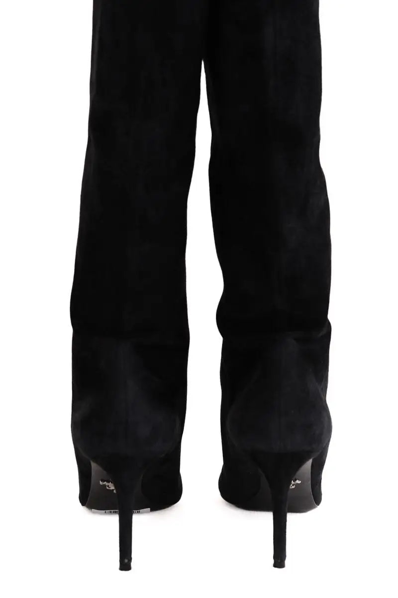 Bottes Prada Noir en Daim