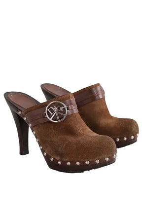 Talons Dior Camel en Daim