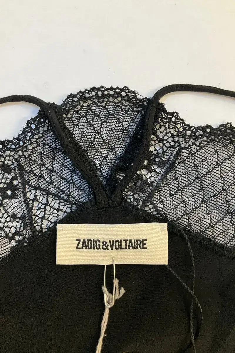 Top sans manche Zadig & Voltaire Noir en Soie