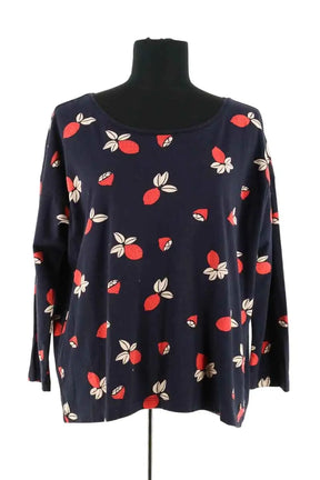 Top Des Petits Hauts Marine en Coton, taille S - Seconde Main