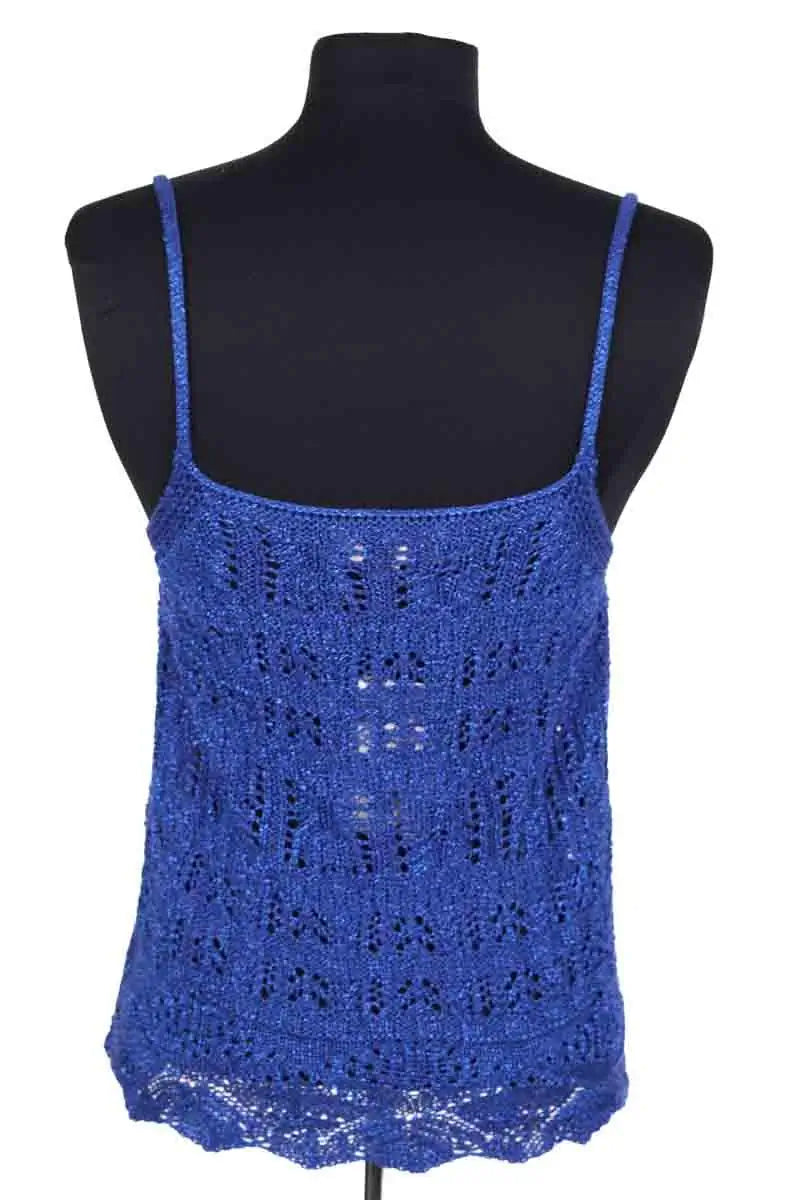 Top sans manche Sézane Bleu en Viscose