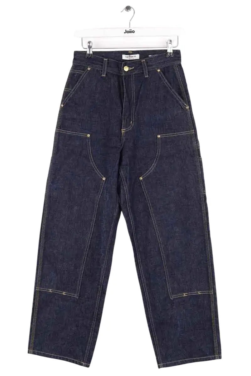 Jean large Carhartt Marine en Coton, taille XS - Seconde Main
