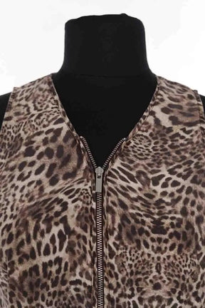 Top sans manche The Kooples Marron en Soie