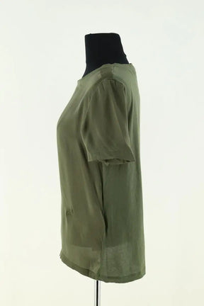 T-shirt Maje Kaki en Soie