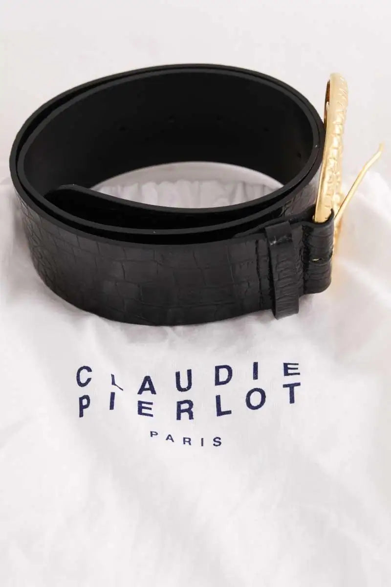 Ceinture en cuir Claudie Pierlot Noir en Cuir