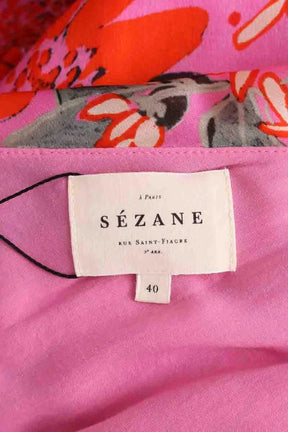 Robe Sézane Rose en Soie