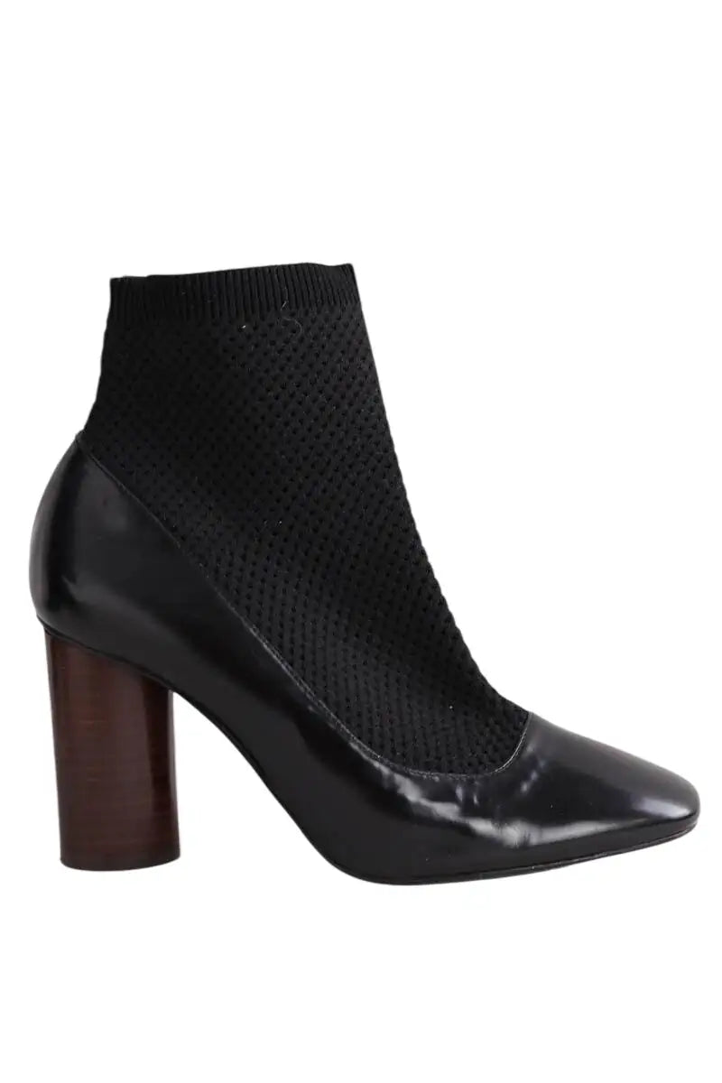 Boots Claudie Pierlot Noir en Cuir, taille 37 - Seconde Main