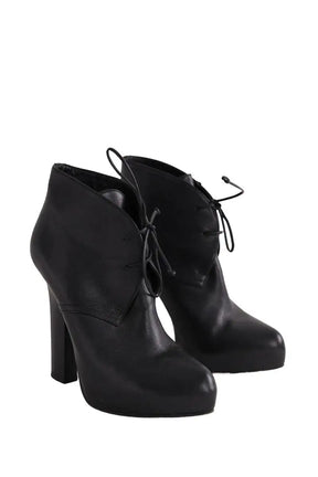 Boots à lacets Bottega Veneta Noir en Cuir