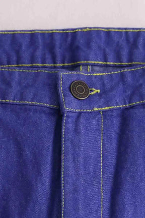 Pantalon droit American Vintage Bleu en Coton