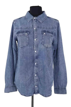 Chemise Ba&Sh Bleu en Coton, taille XS - Seconde Main