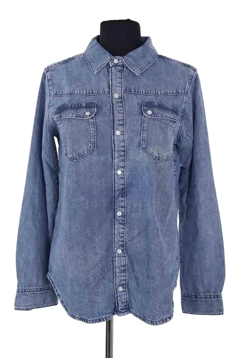 Chemise Ba&Sh Bleu en Coton, taille XS - Seconde Main