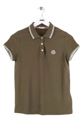 Polo Moncler Kaki en Coton, taille S - Seconde Main