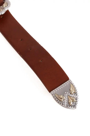 Ceinture en cuir Maje Marron en Cuir
