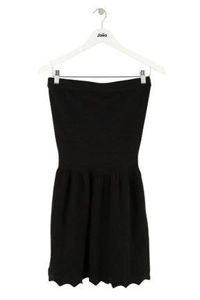 Robe Sandro Noir en Coton, taille S - Seconde Main