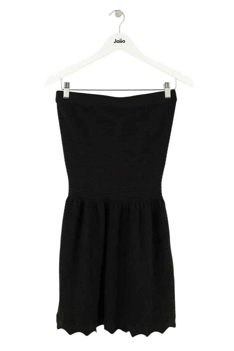 Robe Sandro Noir en Coton, taille S - Seconde Main