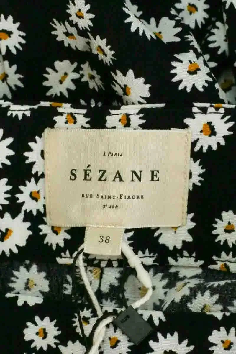 Mini short Sézane Noir en Viscose