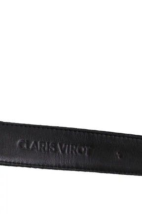Ceinture en cuir Claris Virot Noir en Cuirs exotiques