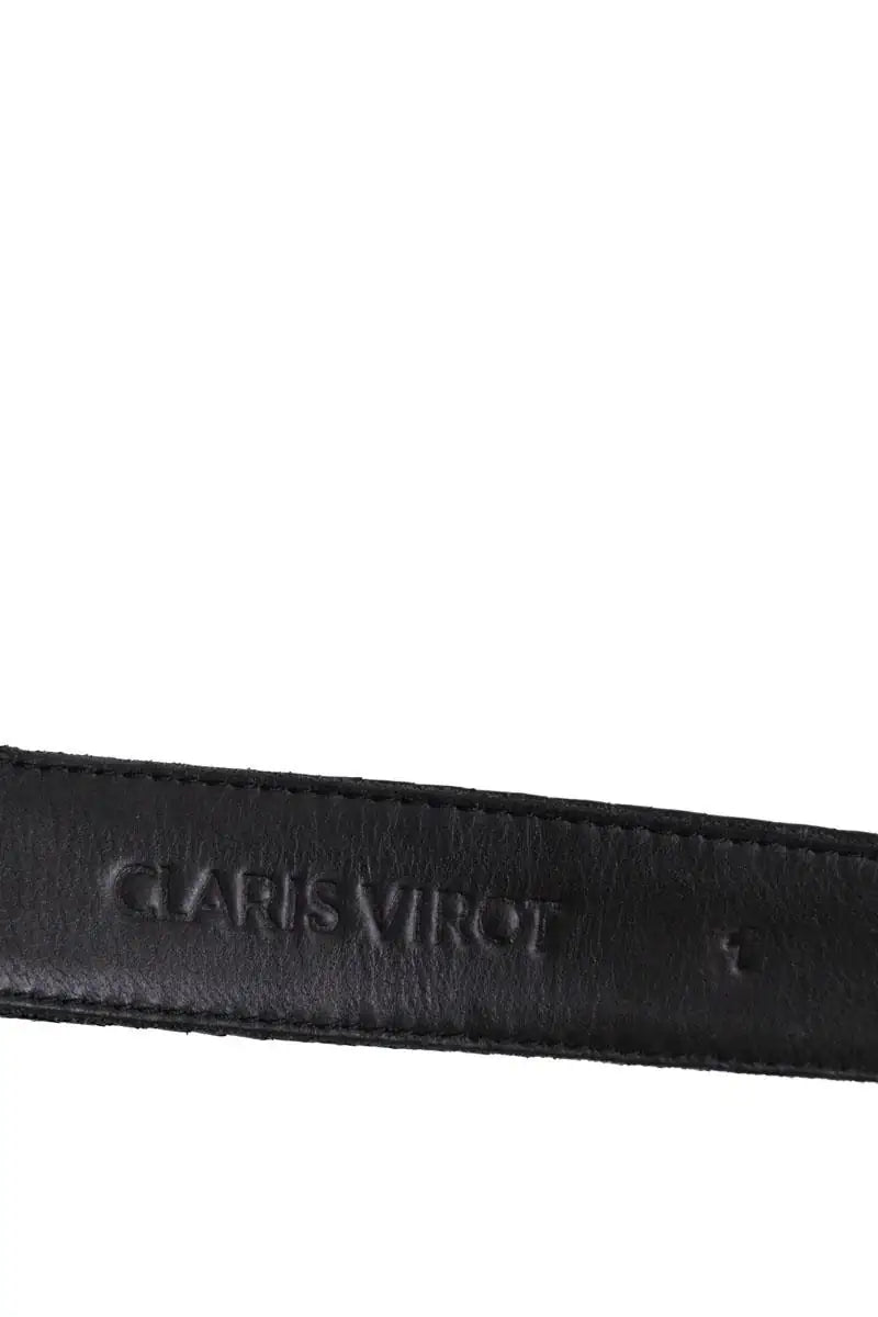 Ceinture en cuir Claris Virot Noir en Cuirs exotiques