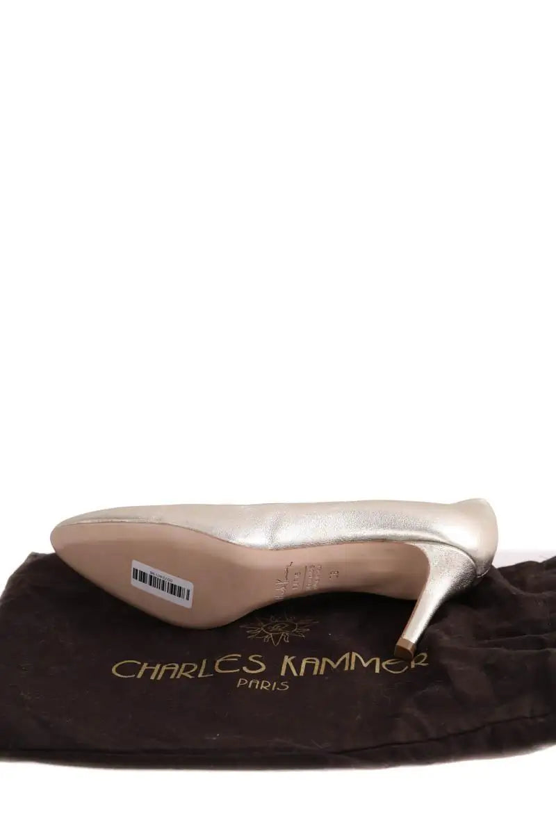 Talons Charles Kammer Doré en Cuir