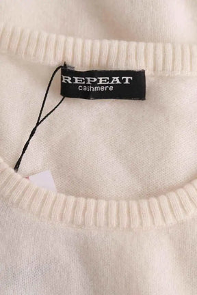 Pull Repeat Blanc en Cachemire