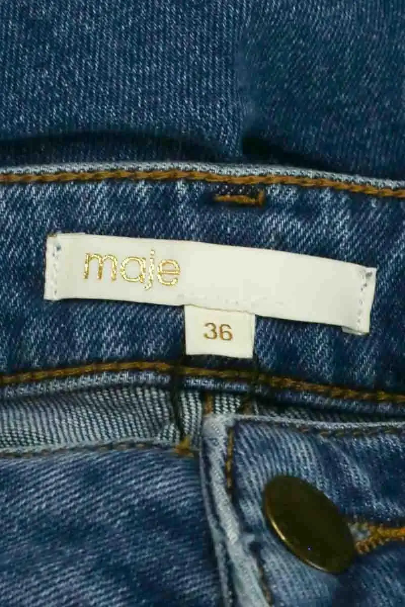 Jean bootcut Maje Bleu en Coton