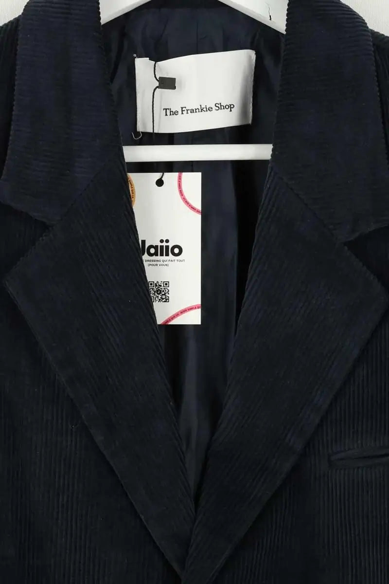 Blazer The Frankie Shop Marine en Velours