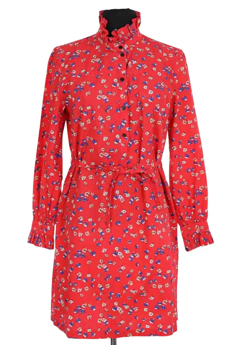 Robe Claudie Pierlot Rouge en Coton, taille S - Seconde Main