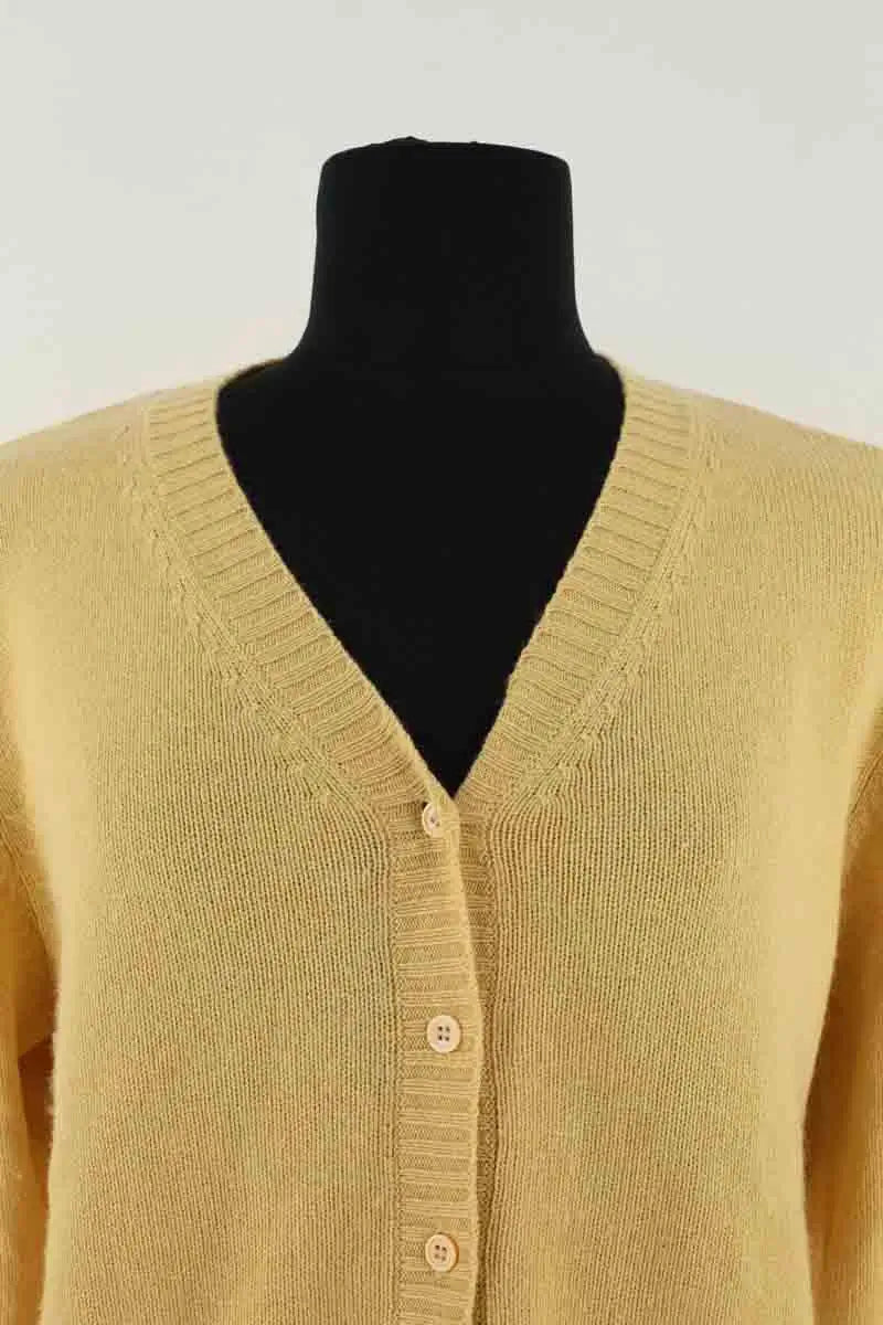 Cardigan Eric Bompard Jaune en Cachemire