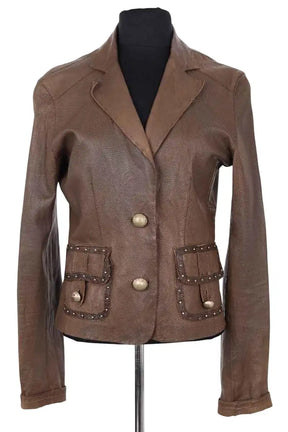 Veste Other Brand Marron en Cuir, taille M - Seconde Main