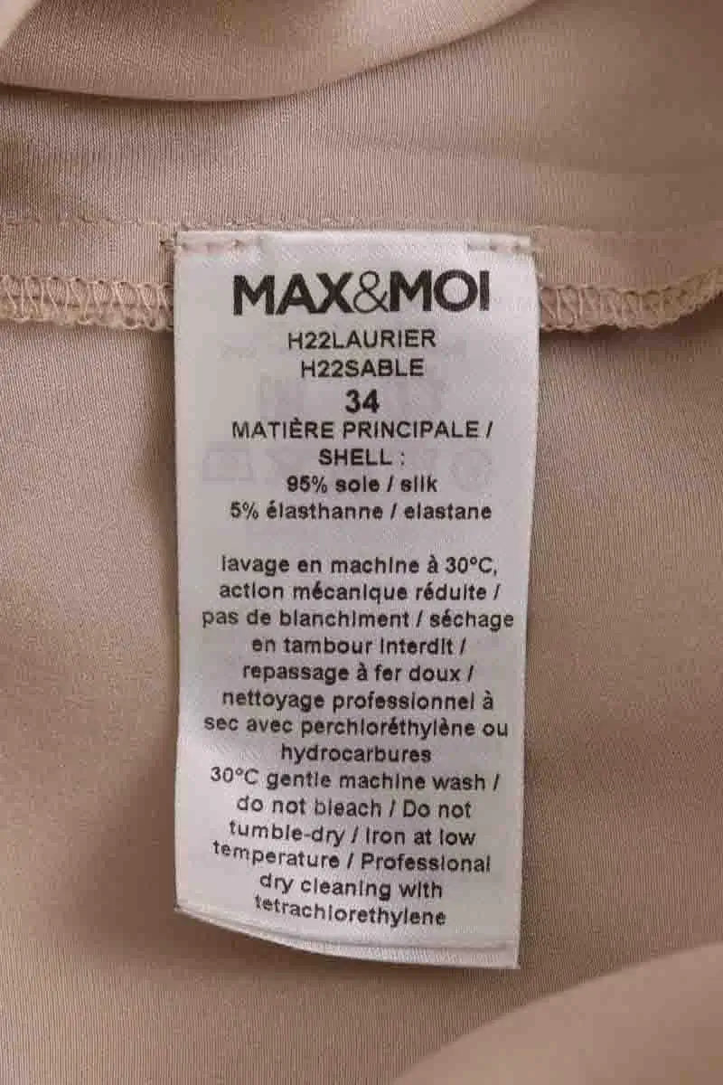 Chemise Max & Moi Beige en Soie