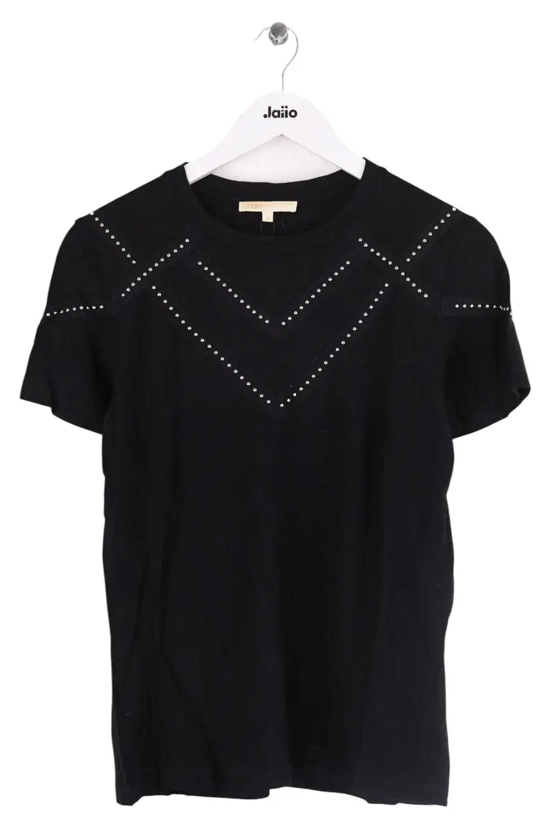 T-shirt Maje Noir en Coton, taille S - Seconde Main