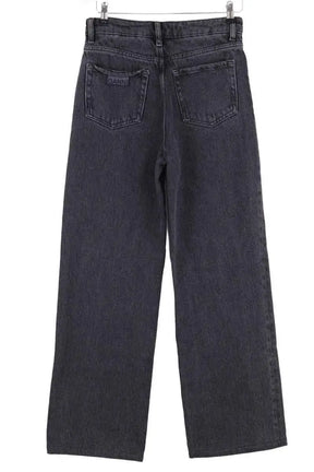 Jean large Ganni Anthracite en Coton