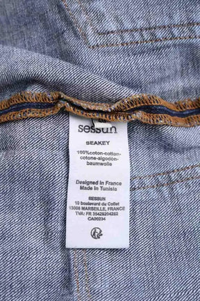 Jean large Sessun Bleu en Coton