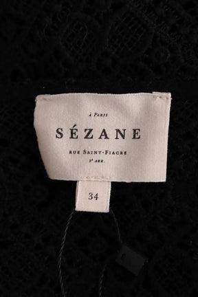 Blouse Sézane Noir en Coton