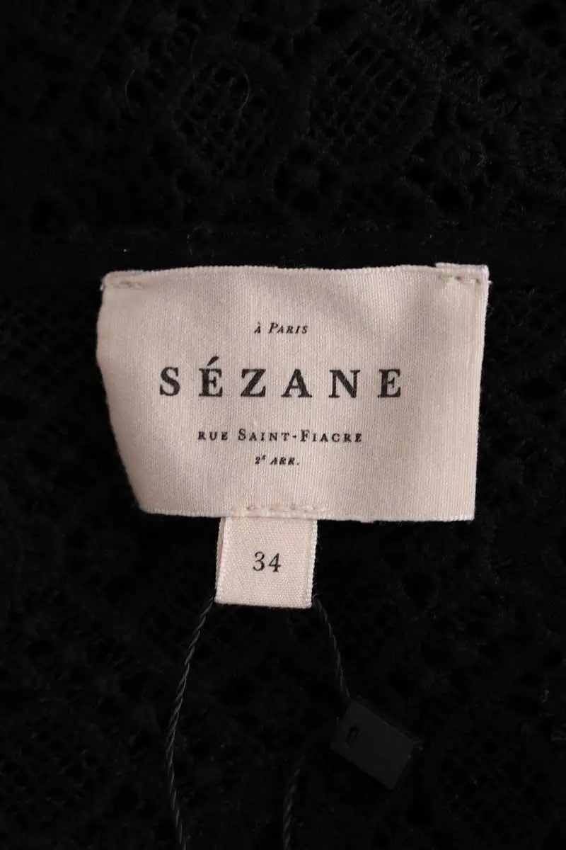 Blouse Sézane Noir en Coton