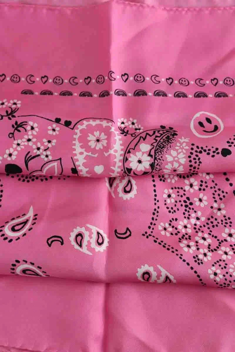 Carré Call It By Your Name Grand modèle bandana Rose en Soie