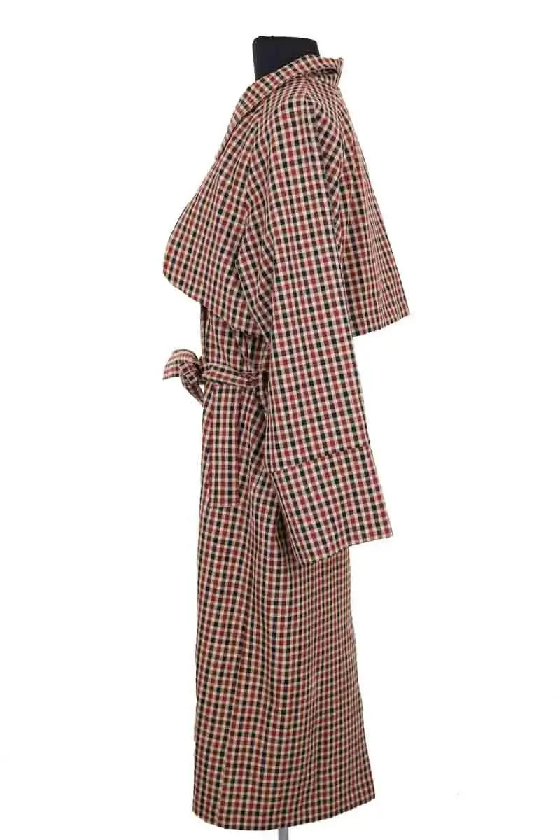 Trench-coat Make My Lemonade Rouge en Laine
