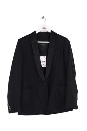 Blazer Maje Noir en Laine, taille S - Seconde Main