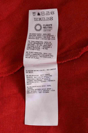 Top sans manche Reformation Rouge en Lin