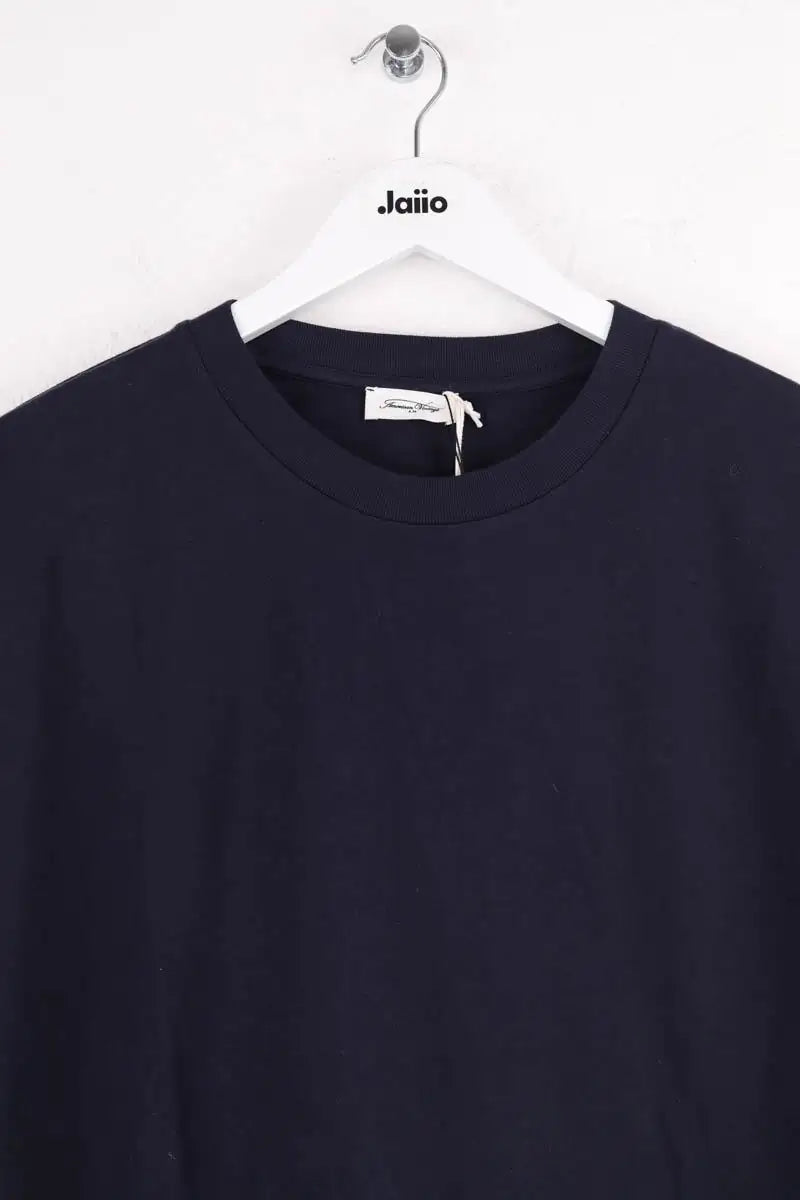 T-shirt American Vintage M/L Marine en Coton