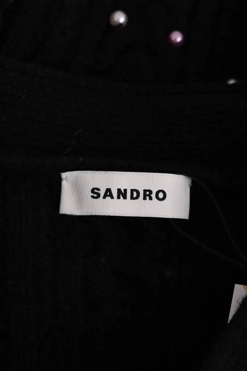 Cardigan Sandro Noir en Synthétique