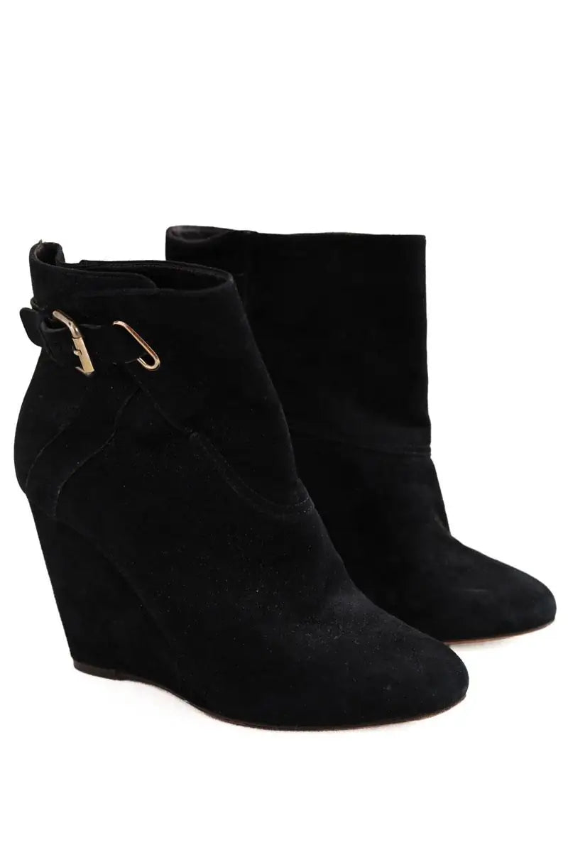 Boots Tila March Noir en Daim
