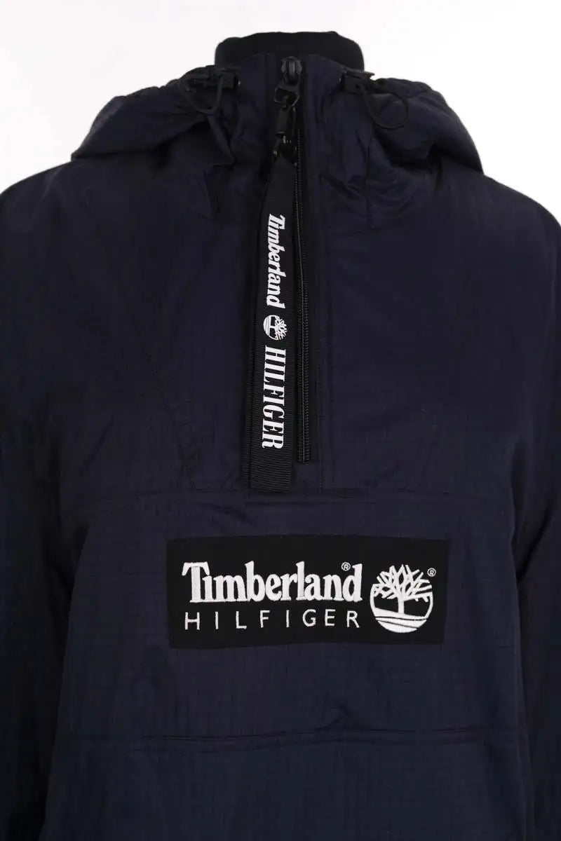 Veste Tommy Hilfiger Pop over jacket Bleu en Synthétique