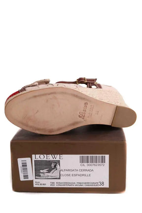 Sandales Loewe Beige en Tissu