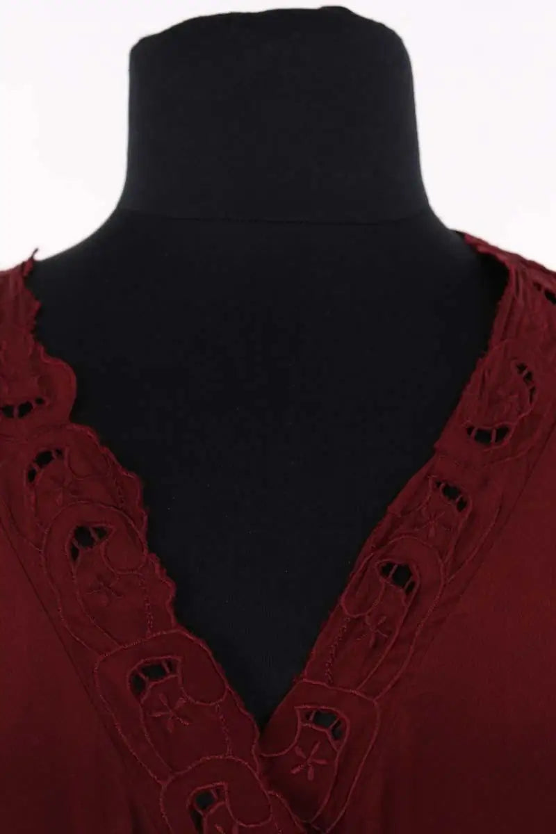 Robe Sézane Bordeaux en Soie