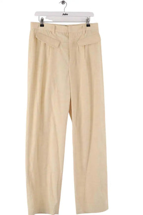 Pantalon droit Maryam Nassir Zadeh Jaune en Coton, taille XL - Seconde Main