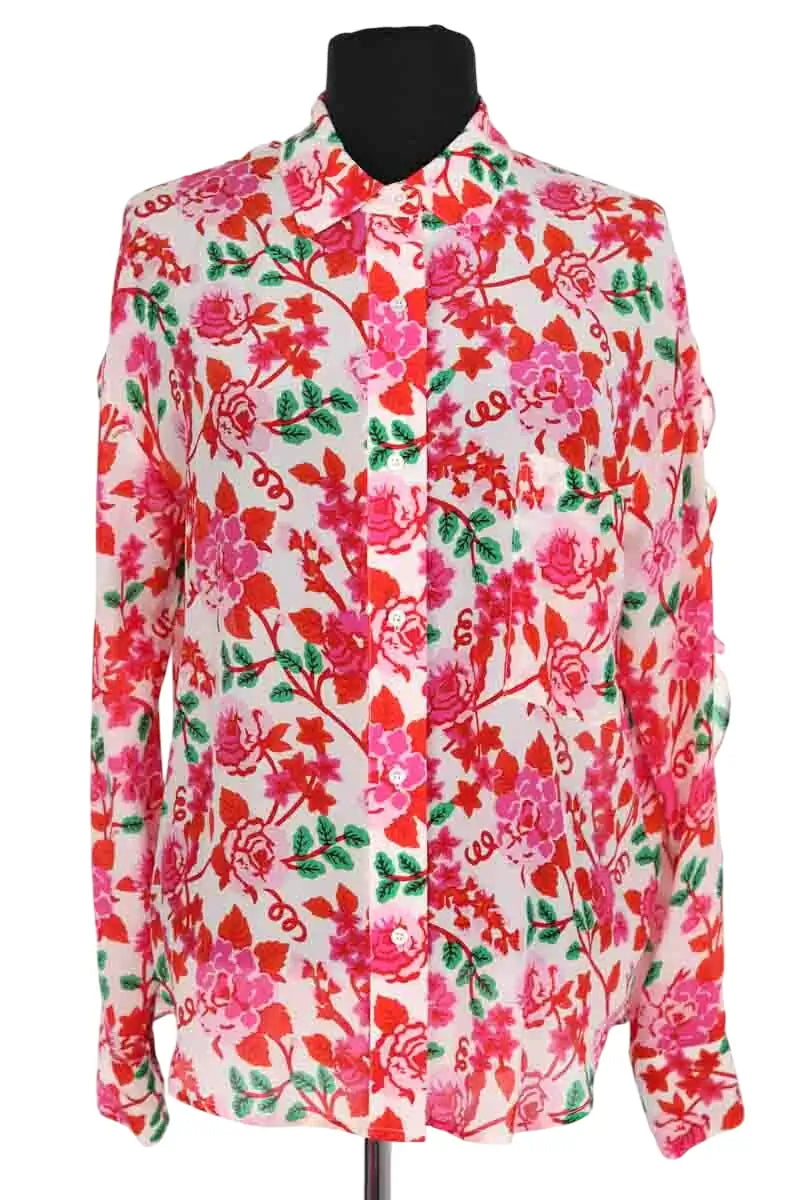 Blouse Essentiel Antwerp Rose en Soie, taille XS - Seconde Main