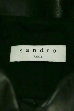 Bermuda Sandro Noir en Cuir
