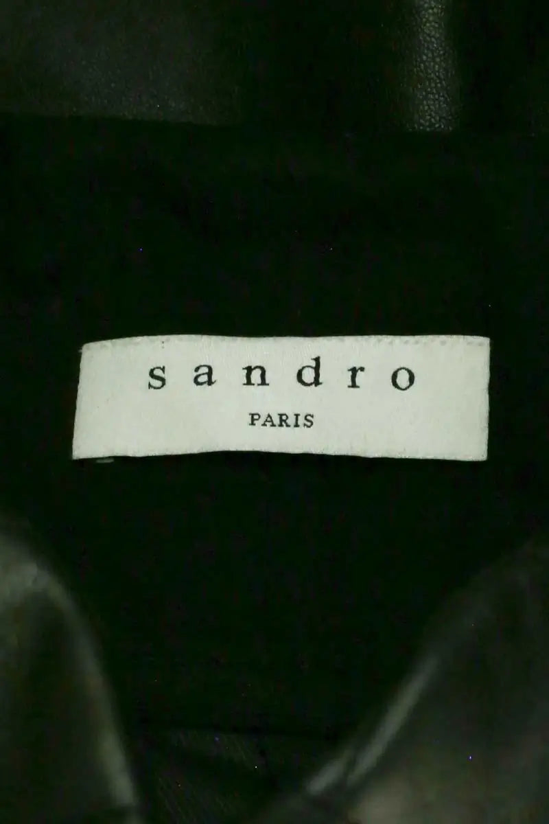 Bermuda Sandro Noir en Cuir