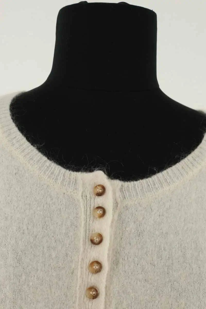 Pull Sézane Blanc en Laine